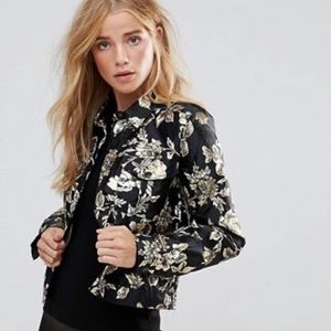 Gold and black floral jacket